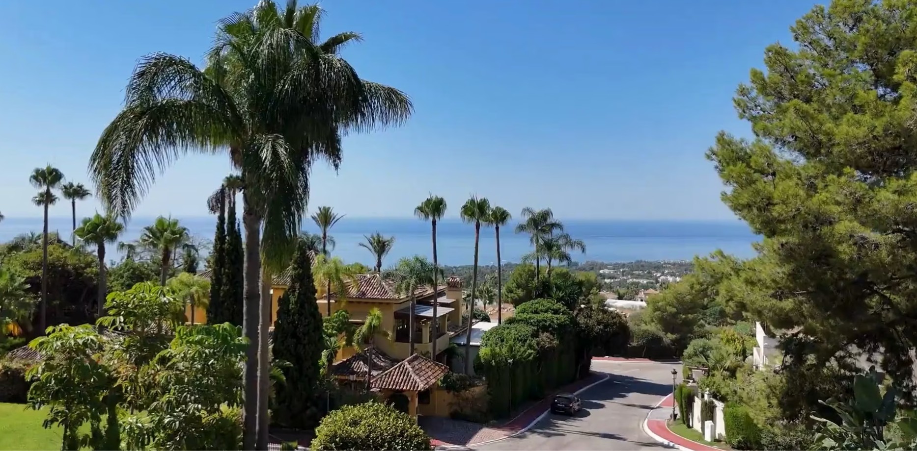 Luxury coastal property view